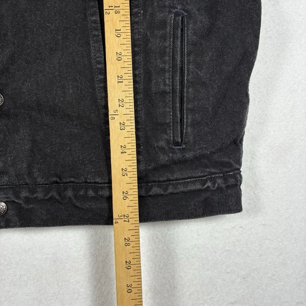 VTG 1995 Levis 70629 Blackout Mens L Sherpa Lined Denim Trucker Type 3 Jacket
